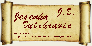 Jesenka Dulikravić vizit kartica